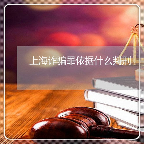 上海诈骗罪依据什么判刑/2023041140472