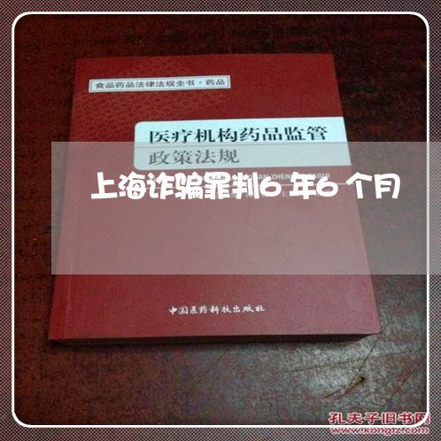 上海诈骗罪判6年6个月/2023041160504