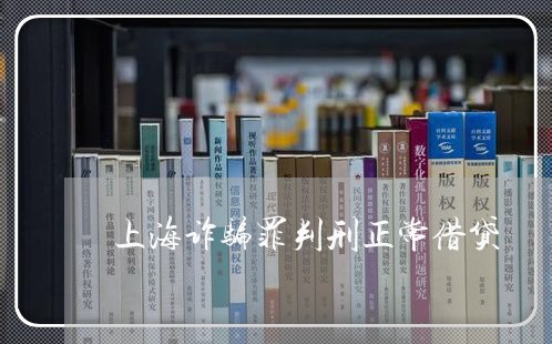 上海诈骗罪判刑正常借贷/2023041075958