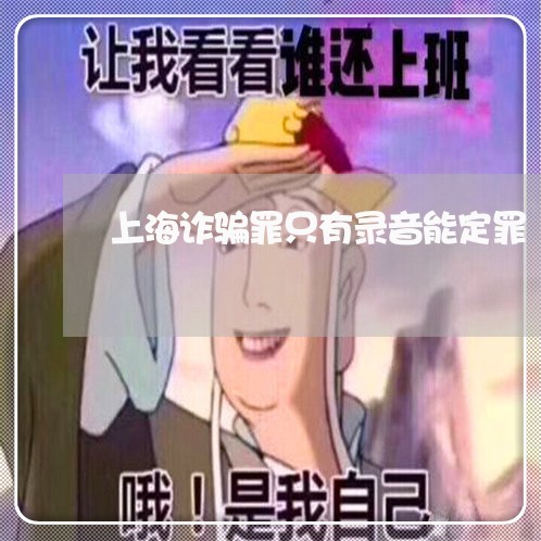 上海诈骗罪只有录音能定罪/2023031847352