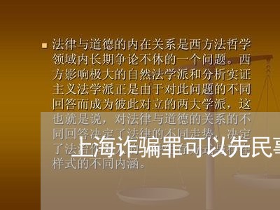 上海诈骗罪可以先民事起诉/2023031837280