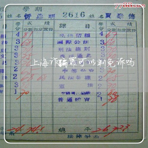 上海诈骗罪可以判免诉吗/2023021517137 上海诈骗罪可以判免诉吗/2023021517137