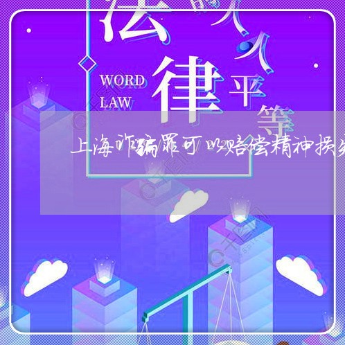 上海诈骗罪可以赔偿精神损失/2023032283704 上海诈骗罪可以赔偿精神损失/2023032283704