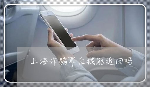 上海诈骗罪后钱能追回吗/2023041093815