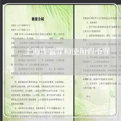 上海诈骗罪和使用假币罪/2023041050481