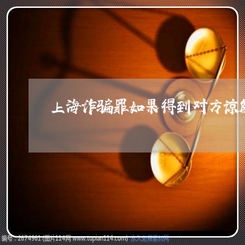 上海诈骗罪如果得到对方谅解/2023032273723