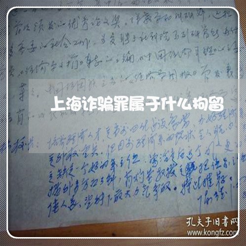 上海诈骗罪属于什么拘留/2023021558624 上海诈骗罪属于什么拘留/2023021558624