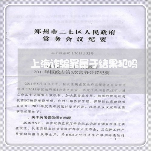 上海诈骗罪属于结果犯吗/2023021529269 上海诈骗罪属于结果犯吗/2023021529269