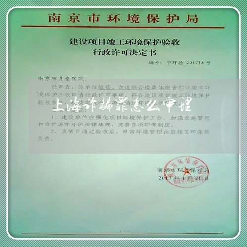 上海诈骗罪怎么审理/2023032583834