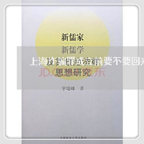 上海诈骗罪成立前要不要回来/2023032280027 上海诈骗罪成立前要不要回来/2023032280027