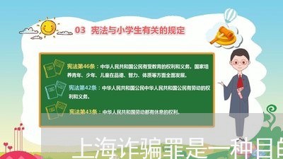 上海诈骗罪是一种目的罪/2023041159383