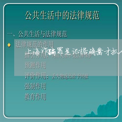 上海诈骗罪是证据确凿才抓人/2023032262713