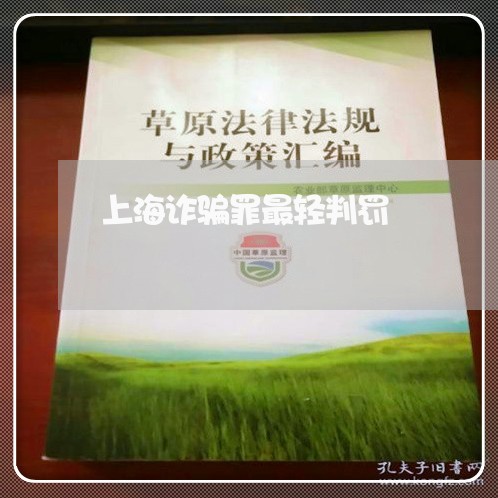 上海诈骗罪最轻判罚/2023032483794