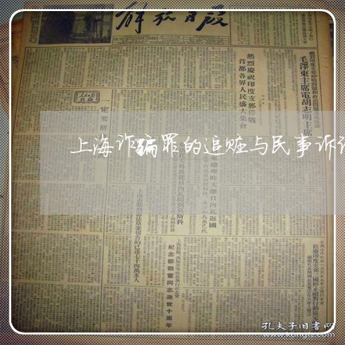 上海诈骗罪的追赃与民事诉讼/2023032215260