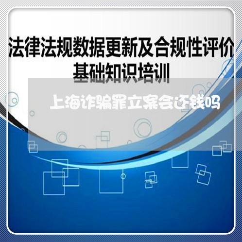 上海诈骗罪立案会还钱吗/2023041131593