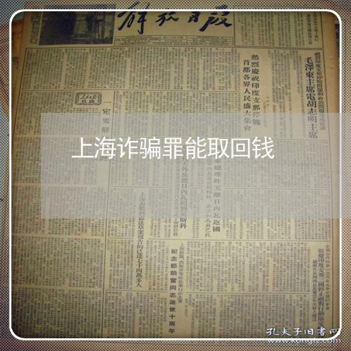 上海诈骗罪能取回钱/2023032559612