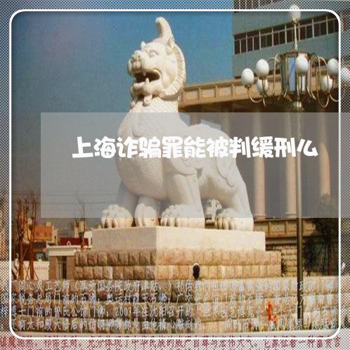 上海诈骗罪能被判缓刑么/2023021624157 上海诈骗罪能被判缓刑么/2023021624157