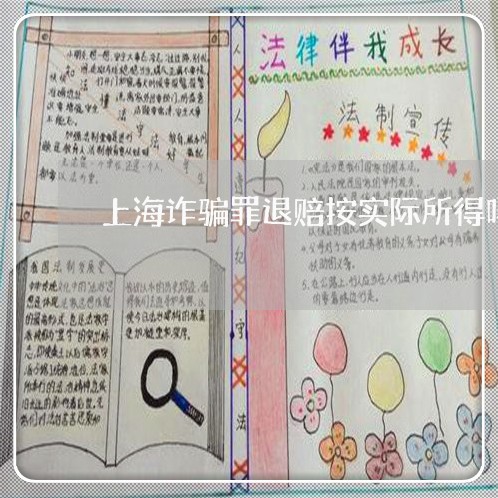 上海诈骗罪退赔按实际所得吗/2023032283607