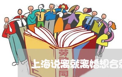 上海说离就离婚想合就合/2023041161616