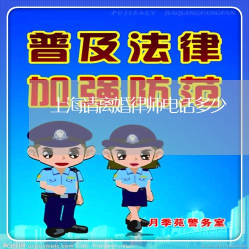 上海请离婚律师电话多少/2023041183937