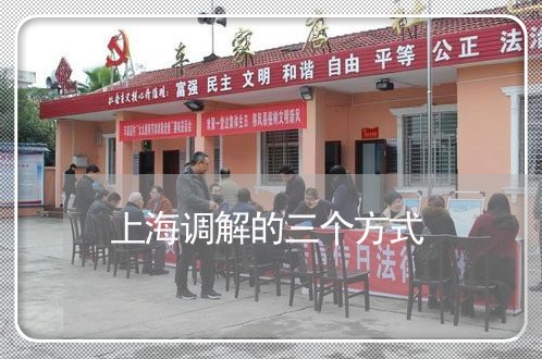上海调解的三个方式/2023021727138