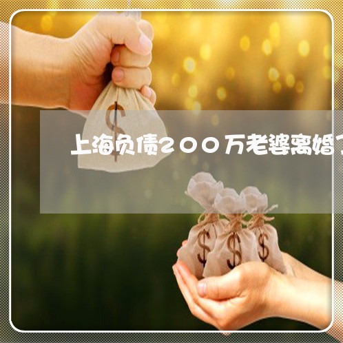 上海负债200万老婆离婚了/2023032240480 上海负债200万老婆离婚了/2023032240480