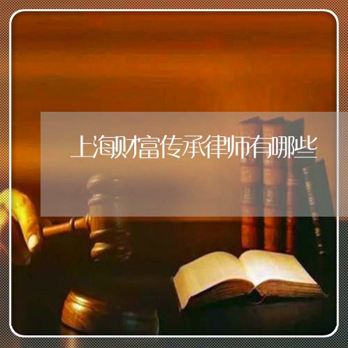 上海财富传承律师有哪些/2023041181693