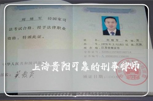 上海贵阳可靠的刑事律师/2023041164713