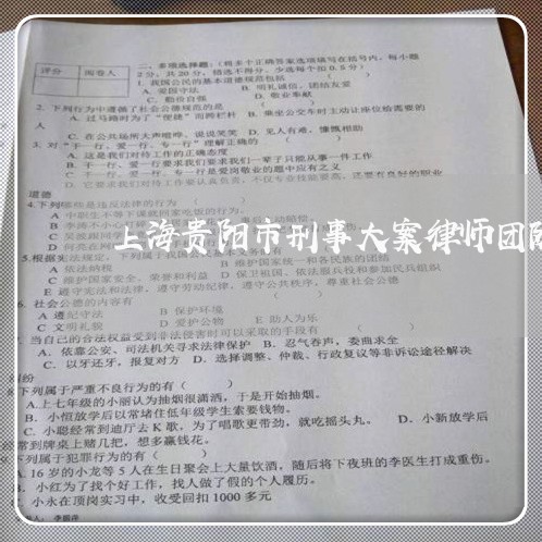 上海贵阳市刑事大案律师团队/2023032227462 上海贵阳市刑事大案律师团队/2023032227462