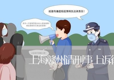 上海赣州请刑事上诉律师/2023041085047