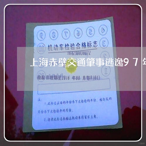 上海赤壁交通肇事逃逸97年/2023032252835