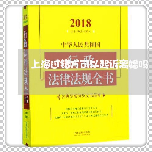 上海过错方可以起诉离婚吗/2023031920735