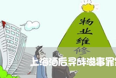 上海酒后寻衅滋事罪是指/2023041030371