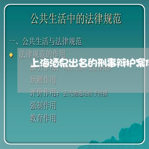 上海酒泉出名的刑事辩护案件/2023032228049 上海酒泉出名的刑事辩护案件/2023032228049