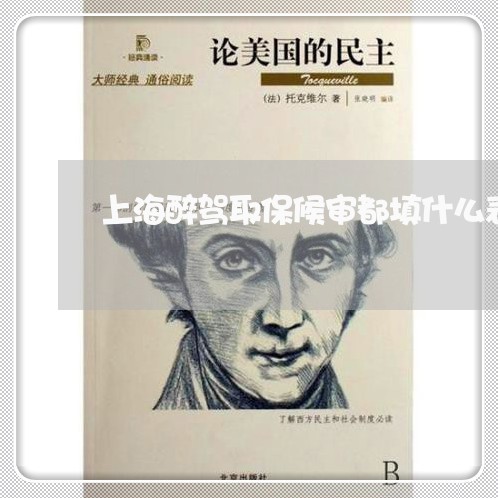上海醉驾取保候审都填什么表/2023032172715