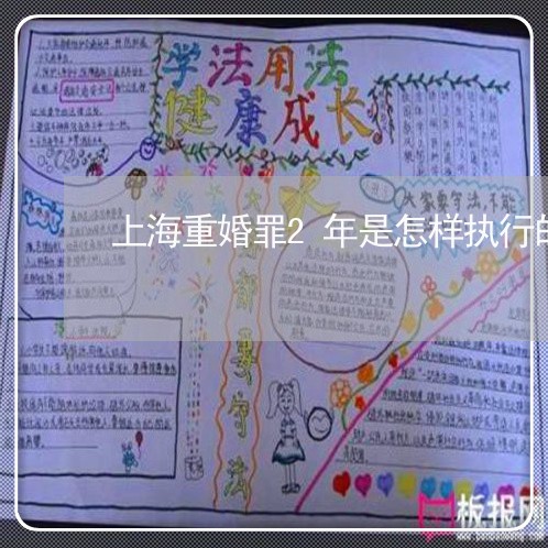 上海重婚罪2年是怎样执行的/2023032170483 上海重婚罪2年是怎样执行的/2023032170483