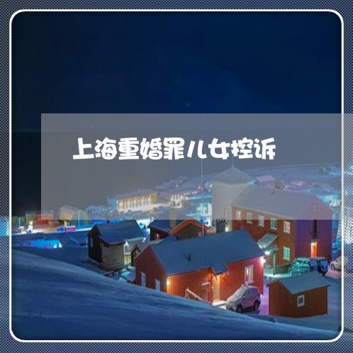 上海重婚罪儿女控诉/2023032440581 上海重婚罪儿女控诉/2023032440581