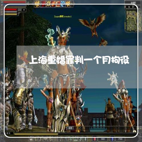 上海重婚罪判一个月拘役/2023021432402 上海重婚罪判一个月拘役/2023021432402