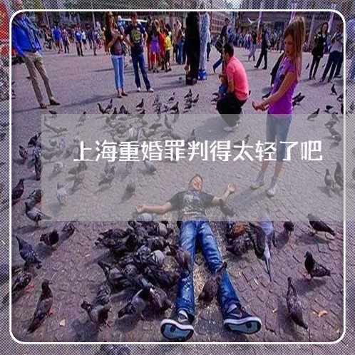 上海重婚罪判得太轻了吧/2023021515151 上海重婚罪判得太轻了吧/2023021515151