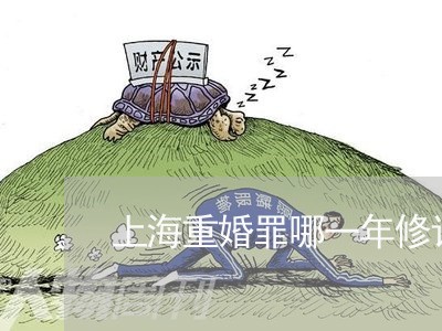 上海重婚罪哪一年修订的/2023021545240