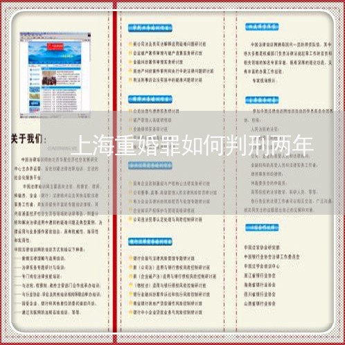 上海重婚罪如何判刑两年/2023021539404 上海重婚罪如何判刑两年/2023021539404