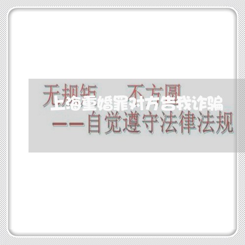 上海重婚罪对方告我诈骗/2023041051714