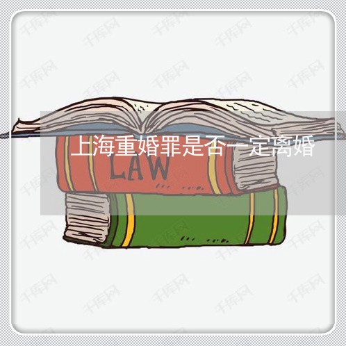 上海重婚罪是否一定离婚/2023021587048