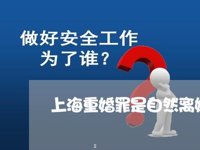 上海重婚罪是自然离婚吗/2023041027160