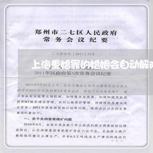 上海重婚罪的婚姻会自动解除吗/2023041581715