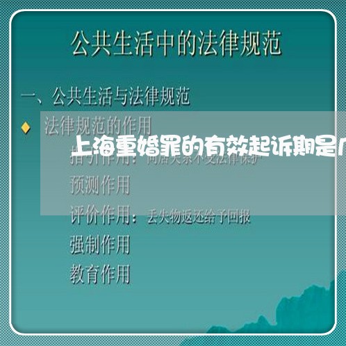 上海重婚罪的有效起诉期是几年/2023041560725