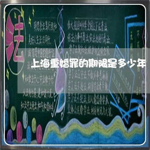 上海重婚罪的期限是多少年/2023030215026 上海重婚罪的期限是多少年/2023030215026