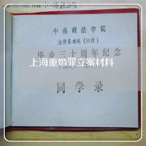 上海重婚罪立案材料/2023032458605 上海重婚罪立案材料/2023032458605