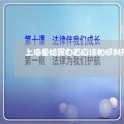 上海重婚罪自首应该如何判刑/2023032159384 上海重婚罪自首应该如何判刑/2023032159384