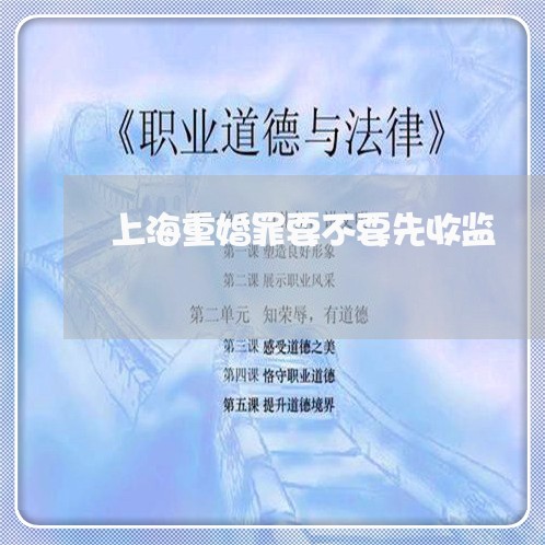 上海重婚罪要不要先收监/2023041095728 上海重婚罪要不要先收监/2023041095728
